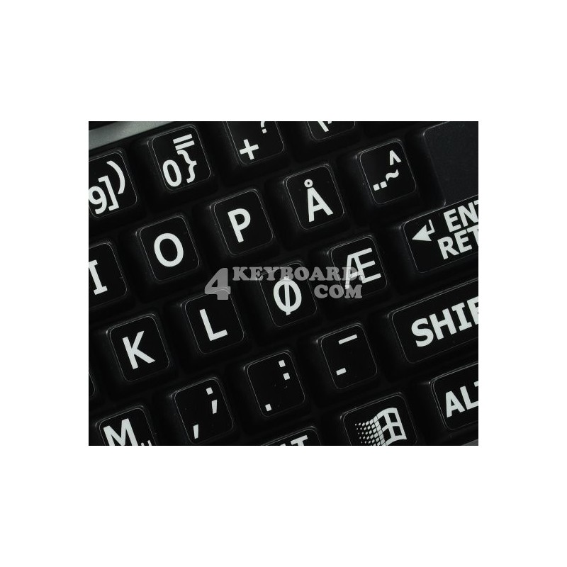 Norwegian Large Lettering keyboard stickers Norwegian Large Lettering keyboard stickers