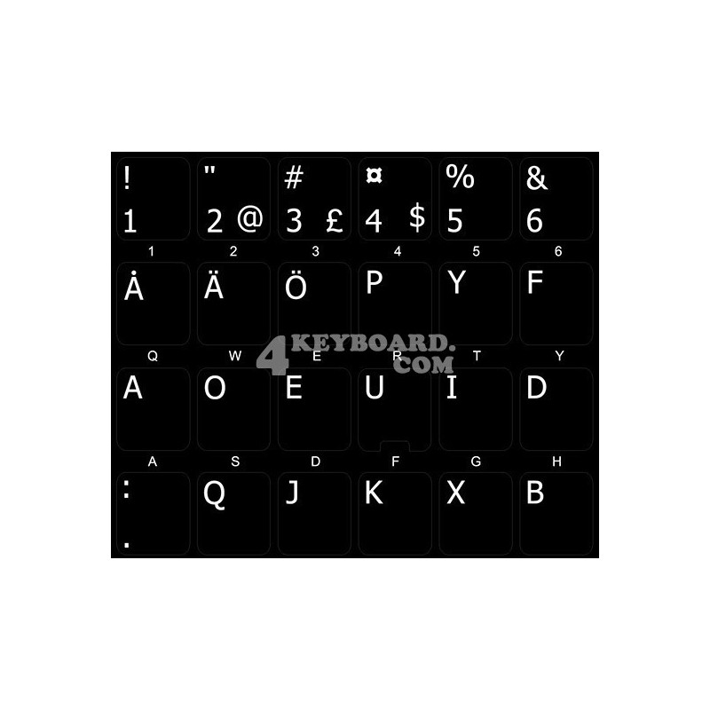 Svorak non-transparent keyboard stickers Svorak non-transparent keyboard stickers