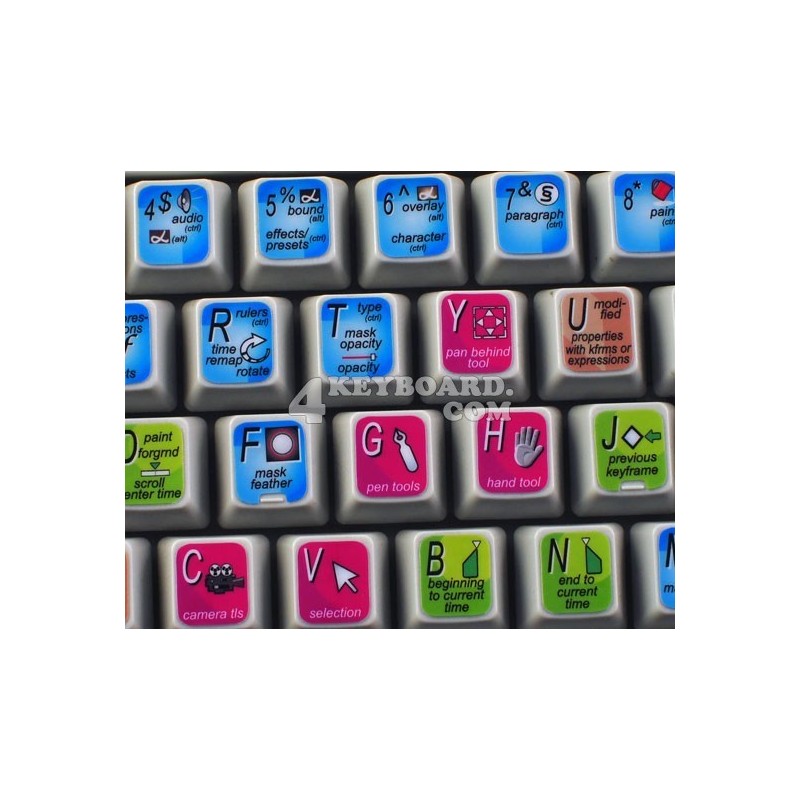 Adobe After Effects keyboard sticker Adobe After Effects keyboard sticker
