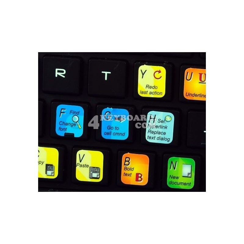 Microsoft Excel keyboard sticker Microsoft Excel keyboard sticker