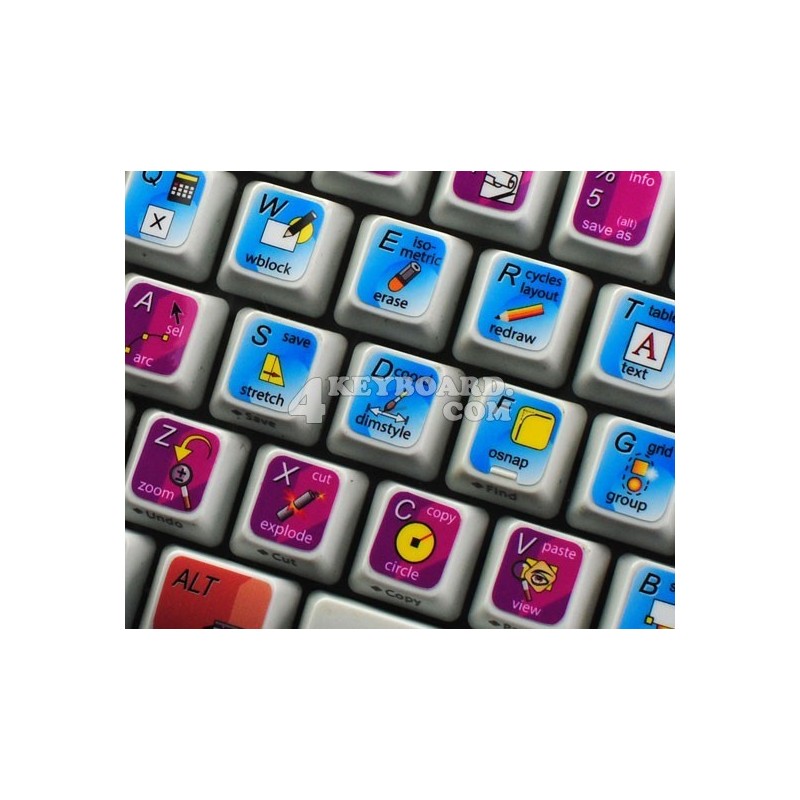 Autodesk AutoCAD keyboard sticker Autodesk AutoCAD keyboard sticker