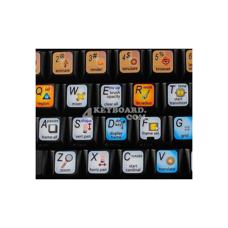 Autodesk Softimage keyboard sticker Autodesk Softimage keyboard sticker