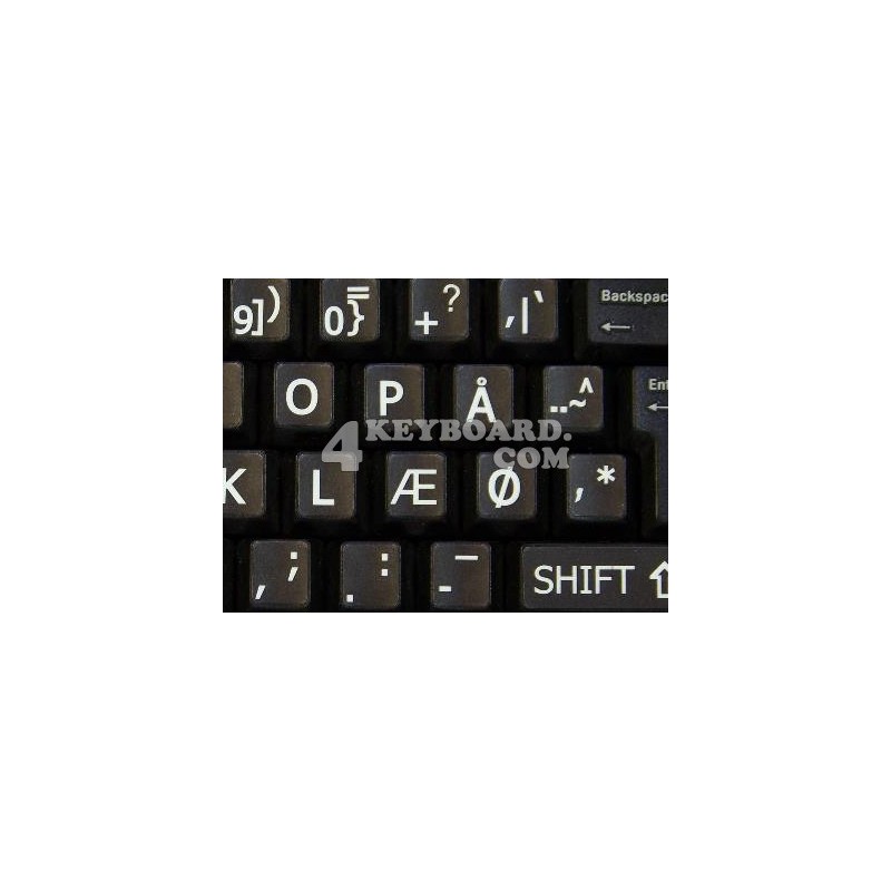 Danish Large Lettering keyboard stickers Danish Large Lettering keyboard stickers