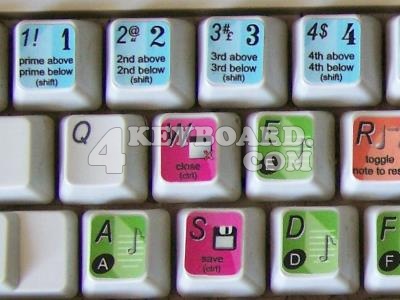 MakeMusic Finale keyboard stickers