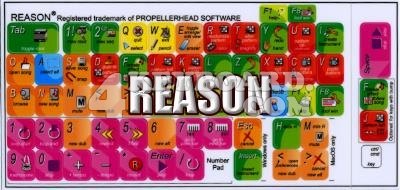Click to enlarge Propellerhead Reason keyboard stickers