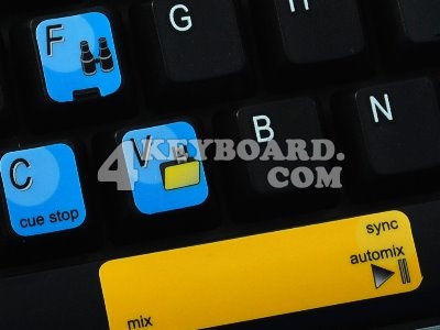 Virtual DJ keyboard stickers