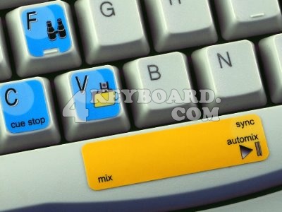Virtual DJ keyboard stickers