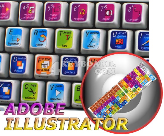 Adobe Illustrator keyboard sticker