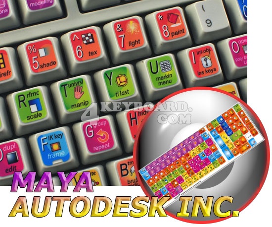 Autodesk Alias Maya keyboard sticker Autodesk Alias Maya keyboard sticker