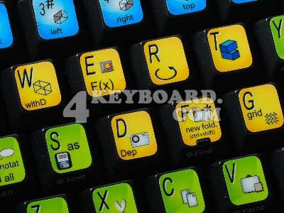 Alibre Design keyboard stickers
