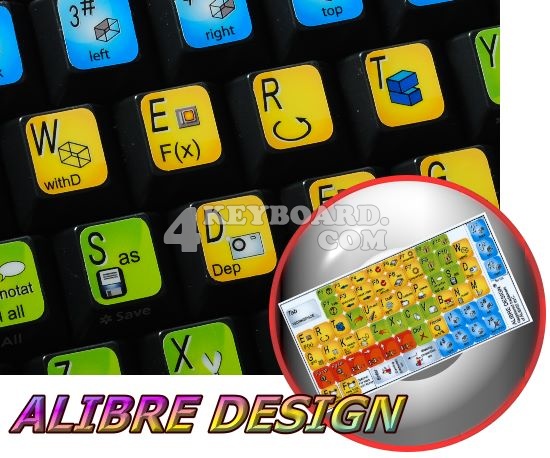 Alibre Design keyboard sticker
