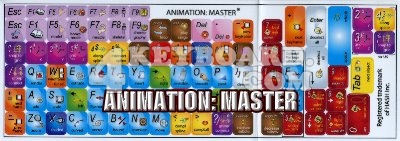 Click to enlarge Animation Master keyboard stickers
