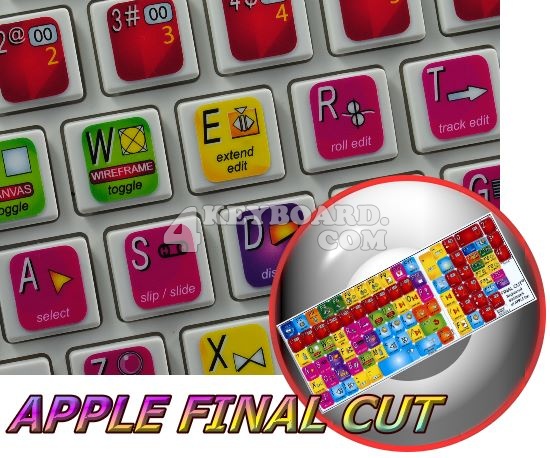 Apple Final Cut keyboard stickers