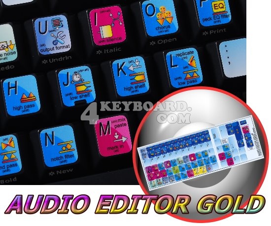 Audio Editor Gold keyboard sticker