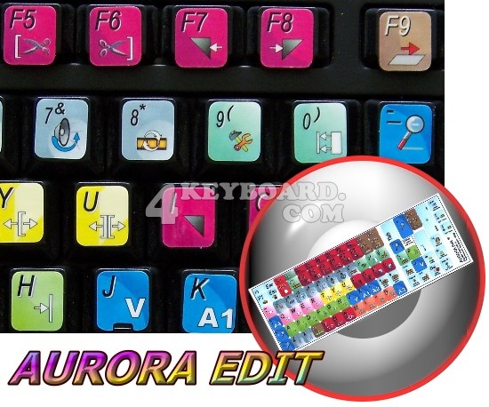 Aurora Edit keyboard sticker