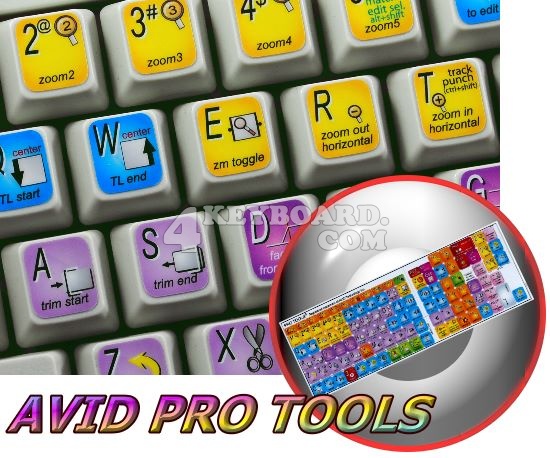 NEW AVID PRO TOOLS KEYBOARD STICKER 4KEYBOARD