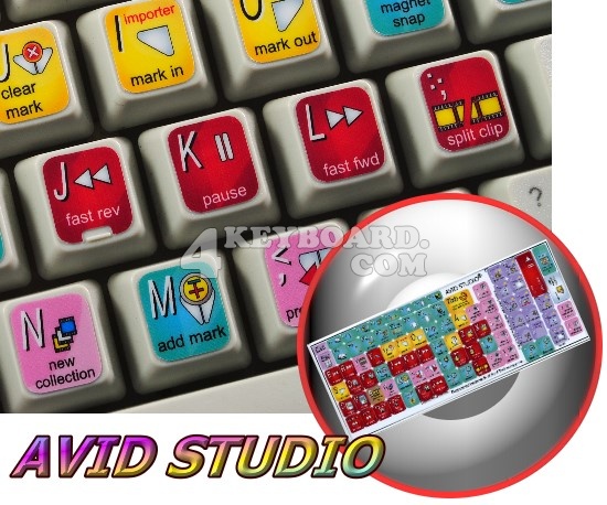 Avid Studio keyboard stickers Avid Studio keyboard stickers