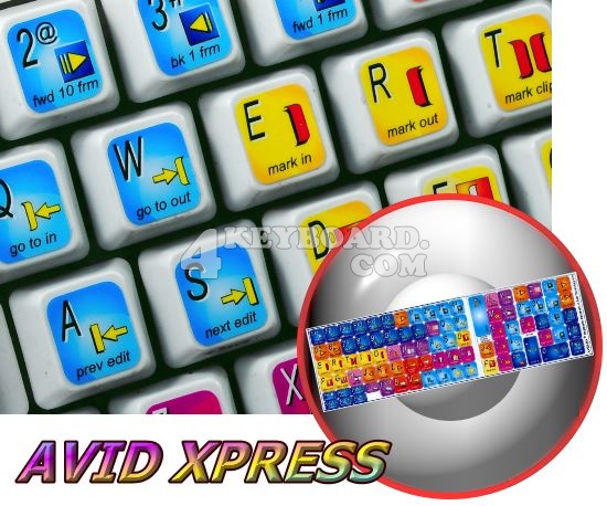 Avid Xpress keyboard stickers Avid Xpress keyboard stickers