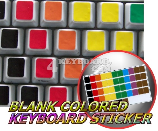 Blank Colored keyboard stickers