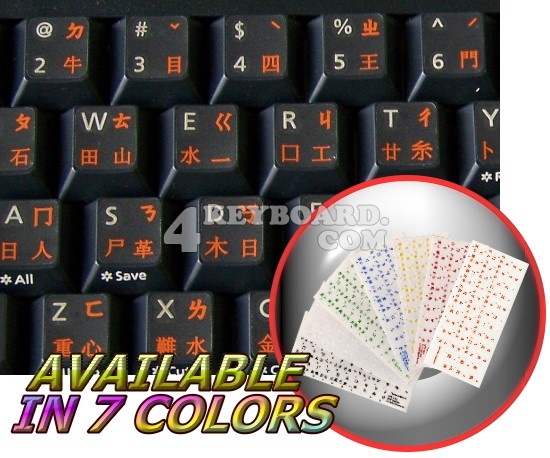 Chinese transparent keyboard stickers