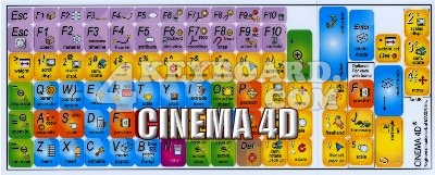 Click to enlarge CINEMA 4D keyboard stickers