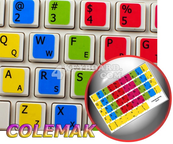 Learning Colemak keyboard sticker
