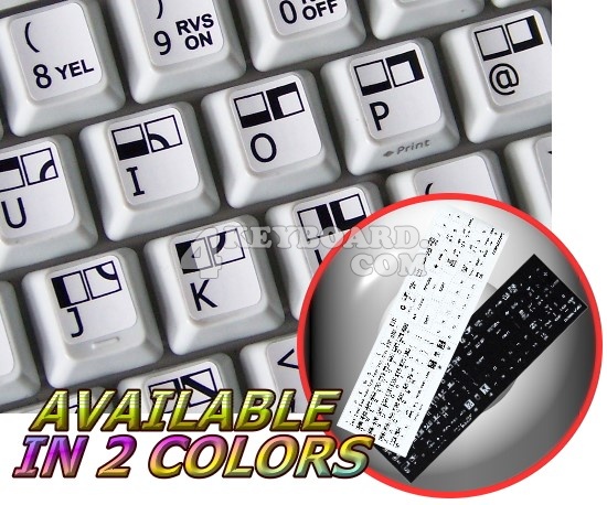 Commodore 64 non-transparent keyboard stickers