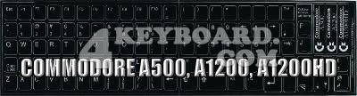 Commodore A500/A1200/A1200HD non-transparent keyboard stickers