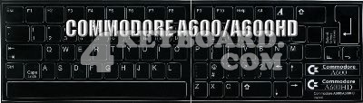 Commodore A600/A600HD non-transparent keyboard stickers