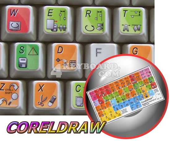 CorelDRAW keyboard sticker
