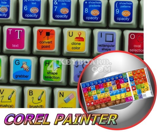 Corel Painter keyboard sticker