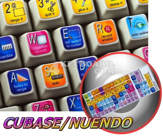 Steinberg Cubase / Nuendo keyboard stickers