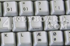 Danish non-transparent keyboard sticker
