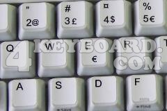 Danish non-transparent keyboard sticker