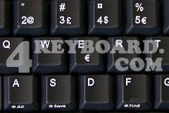 Danish non-transparent keyboard sticker