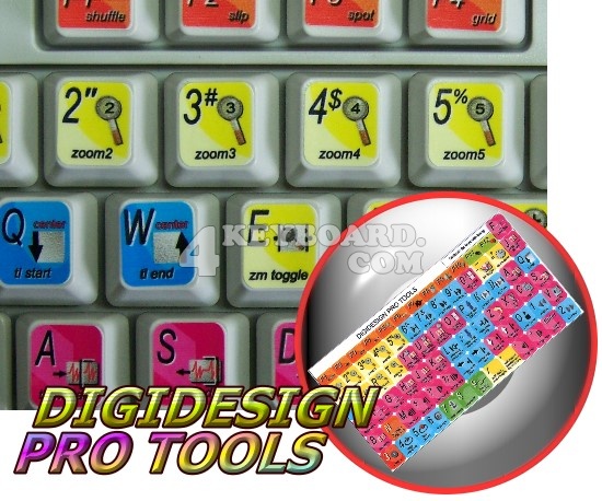 DigiDesign Pro Tools keyboard stickers DigiDesign Pro Tools keyboard stickers