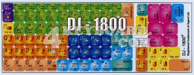 Click to enlarge DJ-1800 keyboard stickers