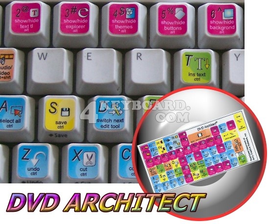 DVDarchitect keyboard stickers