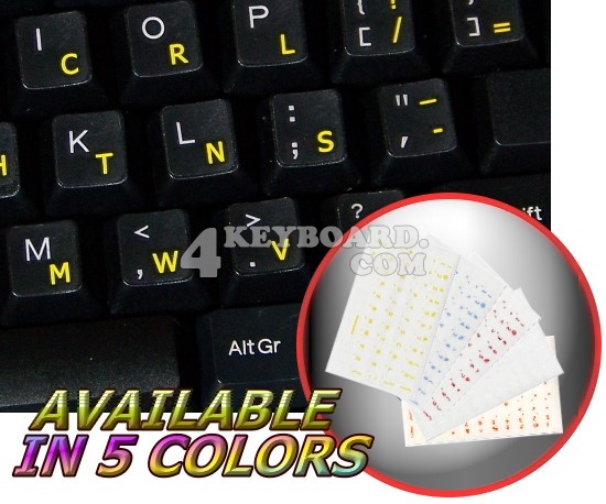 Dvorak Simplified transparent keyboard sticker