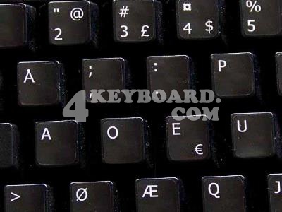 Norwegian Dvorak keyboard stickers