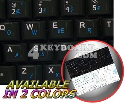 Portuguese - English Netbook keyboard stickers