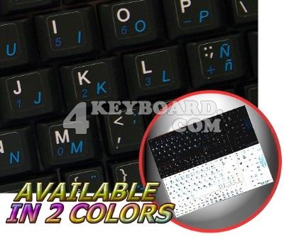 Spanish Latin American - English Netbook keyboard stickers
