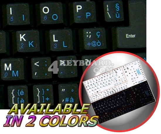 English-Italian Netbook keyboard stickers English-Italian Netbook keyboard stickers