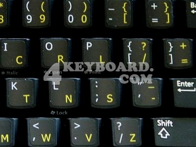 English - Dvorak non-transparent keyboard sticker