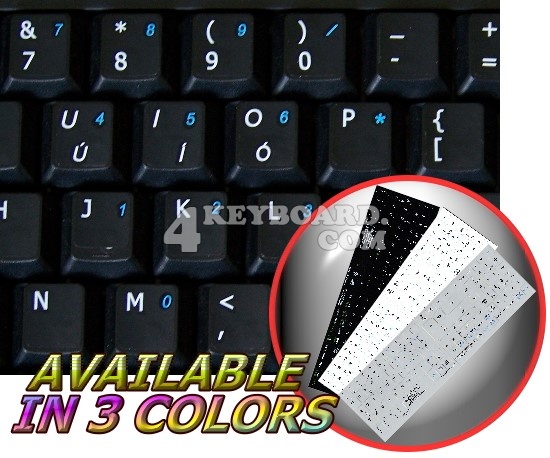 English UK keyboard non-transparent stickers with additional key