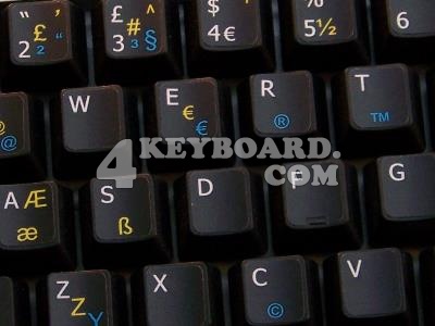 German - TurkishQ - English non-transparent keyboard sticker