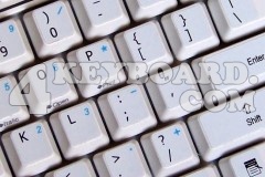 English US keyboard non-transparent sticker with additional key