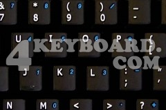 English US keyboard non-transparent sticker with additional key