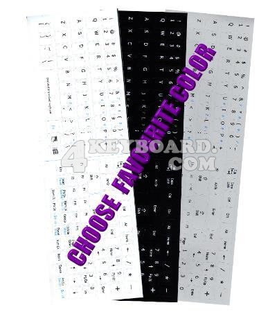 Click to enlarge English US keyboard sticker