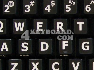 English LARGE LETTERING Keyboard Stickers (Upper case)